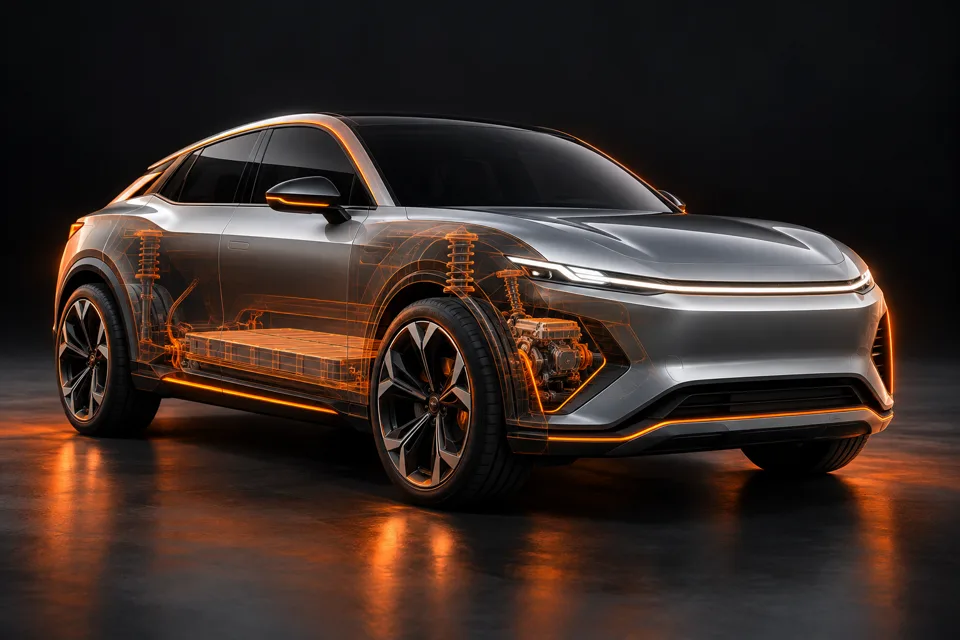 Concept illustration: Konsolv EV engineering website